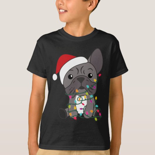 French Bulldog Christmas Snow Winter Animals  T-Shirt (Vorderseite)