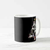 French Bulldog Christmas Tree Frenchie Dog Xmas Pa Kaffeetasse (VorderseiteRechts)