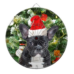 French Bulldog Christmas Tree Ornaments Snowman Dartscheibe