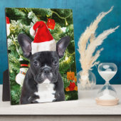 French Bulldog Christmas Tree Ornaments Snowman Fotoplatte (Seite)
