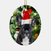 French Bulldog Christmas Tree Ornaments Snowman Keramik Ornament (Rechts)