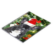 French Bulldog Christmas Tree Ornaments Snowman Notizblock (Linke Seite)