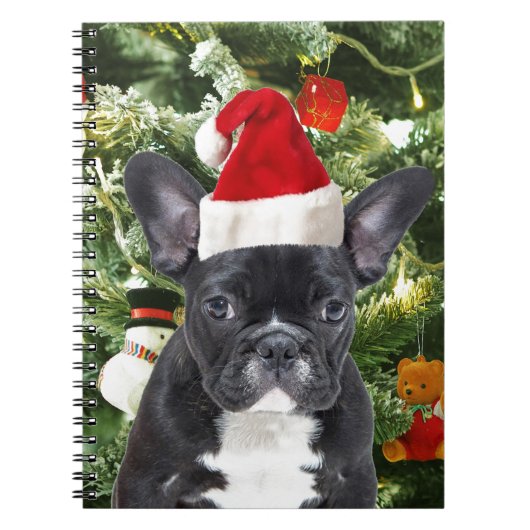 French Bulldog Christmas Tree Ornaments Snowman Notizblock (Vorderseite)
