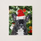 French Bulldog Christmas Tree Ornaments Snowman Puzzle (Vertikal)