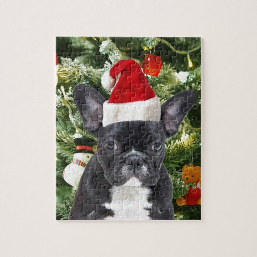 French Bulldog Christmas Tree Ornaments Snowman Puzzle (Vertikal)