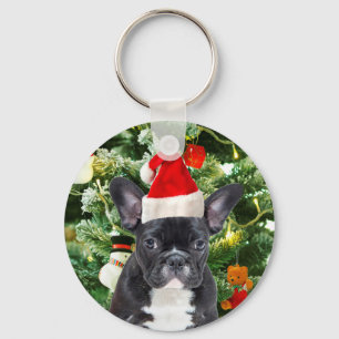 French Bulldog Christmas Tree Ornaments Snowman Schlüsselanhänger