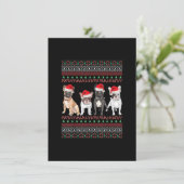 French Bulldog Christmas Ugly Frenchie Mama Xmas Einladung (Stehend Vorderseite)