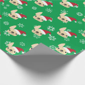 French Bulldog Christmas Wrapping Paper Geschenkpapier (Ecke)