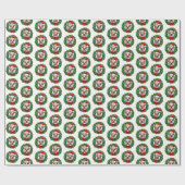 French Bulldog Christmas Wreath Geschenkpapier (Flach)