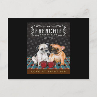 French Bulldog Coffee Club Postkarte