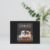 French Bulldog Coffee Club Postkarte (Stehend Vorderseite)