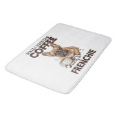 French Bulldog Coffee Frenchie Dog Badematte (Schrägansicht)