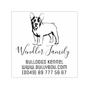 French Bulldog coole Briefmarke Permastempel