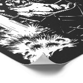 French Bulldog Cowboy UFO Poster (Ecke)
