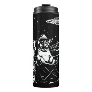 French Bulldog Cowboy UFO Thermosbecher