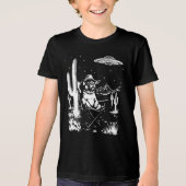 French Bulldog Cowboy UFO Tri-Blend Shirt (Vorderseite)