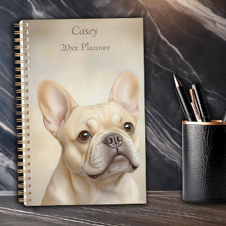 French Bulldog Cream Frenchie Portrait Personal Planer