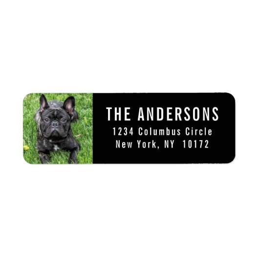 French Bulldog Custom Black Return Address (Vorne)