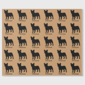 French Bulldog Custom Wrapping Paper Geschenkpapier (Flach)