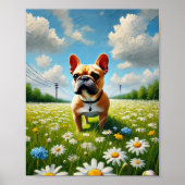 French Bulldog Cute Dog Wall Art Poster (Vorne)