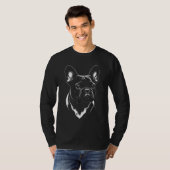 French Bulldog Dad Black Frenchie Gift T-Shirt (Vorne ganz)