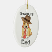 French Bulldog Dad Ceramic Ornament (Rechts)