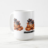 French Bulldog Dad Halloween Pumpkins Kaffeetasse (Vorderseite Links)