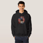 French Bulldog Dad Retro American Flag Patriotic S Hoodie (Vorne ganz)