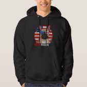 French Bulldog Dad Retro American Flag Patriotic S Hoodie (Vorderseite)