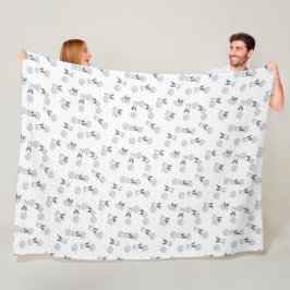 French Bulldog Daisy Fleece Blanket