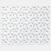 French Bulldog Daisy Fleece Blanket (Vorderseite (Horizontal))