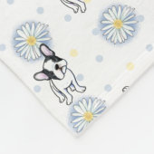 French Bulldog Daisy Fleece Blanket (Ecke)