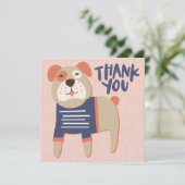 French Bulldog Danke, Card (Stehend Vorderseite)
