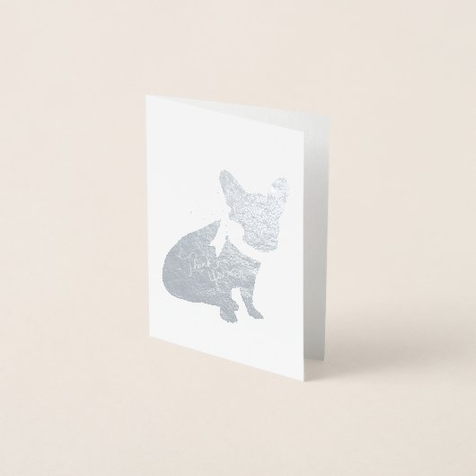 French Bulldog Danke, Cards Folienkarte (Vorderseite)