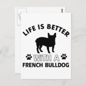French Bulldog Designs Postkarte (Vorne/Hinten)