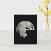 French Bulldog Dog And Moon Halloween Anzug Karte (Gelbe Blume)