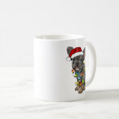French Bulldog Dog Christmas Lights Santa Xmas Pet Kaffeetasse (VorderseiteRechts)