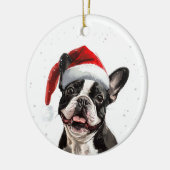 French Bulldog Dog Christmas Personalized Keramik Ornament (Links)