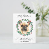 French Bulldog Dog Elegant Frohe Weihnachten (Stehend Vorderseite)