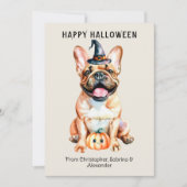 French Bulldog Dog Happy Halloween Feiertagskarte (Vorderseite)