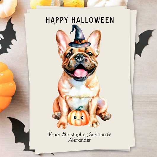 French Bulldog Dog Happy Halloween Feiertagskarte