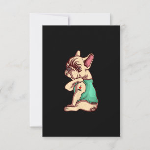 French Bulldog Dog I Love Mom Tattoo Lover Gift