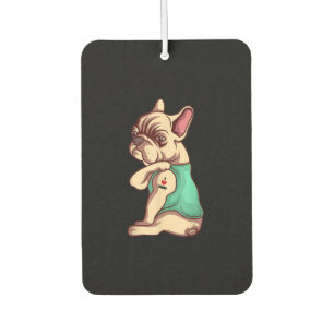 French Bulldog Dog I Love Mom Tattoo Lover Gift Autolufterfrischer