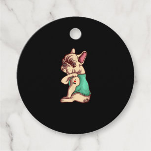 French Bulldog Dog I Love Mom Tattoo Lover Gift Geschenkanhänger
