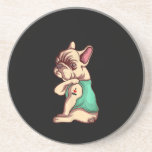 French Bulldog Dog I Love Mom Tattoo Lover Gift Getränkeuntersetzer<br><div class="desc">French Bulldog Dog I Love Mom Tattoo Lover Gift</div>
