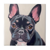 French Bulldog Dog Painting Fliese (Vorderseite)