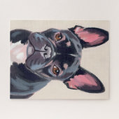 French Bulldog Dog Painting Puzzle (Horizontal)