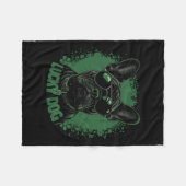 French Bulldog Dog - St. Patrick's Day Saint Paddy Fleecedecke (Vorderseite (Horizontal))