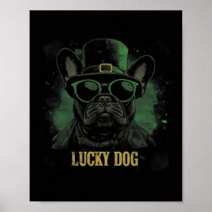 French Bulldog Dog - St. Patrick's Day Saint Paddy Poster
