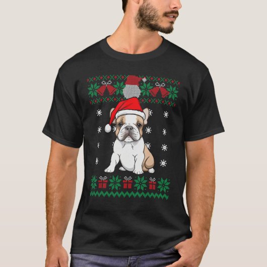 French Bulldog Dog Ugly Sweater Christmas Puppy Do T-Shirt (Vorderseite)